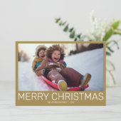 Eenvoudige, moderne, minimalistische foto feestdagenkaart (Staand voorkant)