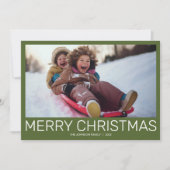 Eenvoudige, moderne, minimalistische foto feestdagenkaart (Voorkant)