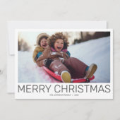 Eenvoudige, moderne, minimalistische foto feestdagenkaart (Voorkant)