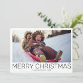 Eenvoudige, moderne, minimalistische foto feestdagenkaart (Staand voorkant)