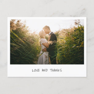 Eenvoudige Moderne Minimalistische Foto Huwelijk B Briefkaart