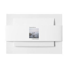 Eenvoudige moderne minimalistische foto landschap  uitnodigingen wikkel