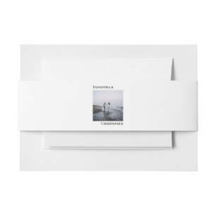 Eenvoudige moderne minimalistische foto landschap  uitnodigingen wikkel