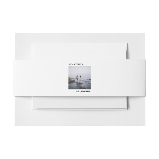 Eenvoudige moderne minimalistische foto landschap  uitnodigingen wikkel (Voorkant Voorbeeld)