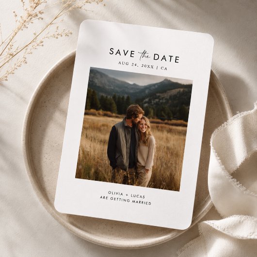 Eenvoudige Moderne Minimalistische Foto Save the D Date