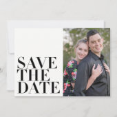 Eenvoudige, moderne, minimalistische foto save the date (Voorkant)
