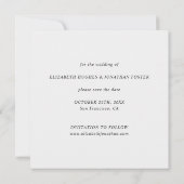 Eenvoudige, moderne, minimalistische foto save the date (Achterkant)