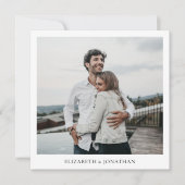 Eenvoudige, moderne, minimalistische foto save the date (Voorkant)