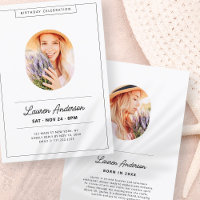 Eenvoudige moderne minimalistische foto van Birthd