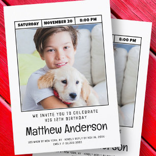 Eenvoudige moderne minimalistische foto van Birthd Kaart