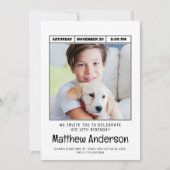 Eenvoudige moderne minimalistische foto van Birthd Kaart (Voorkant)