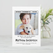 Eenvoudige moderne minimalistische foto van Birthd Kaart (Staand voorkant)