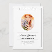 Eenvoudige moderne minimalistische foto van Birthd Kaart (Voorkant)