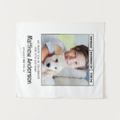 Eenvoudige moderne minimalistische foto van Birthd Wandkleed (Voorkant (horizontaal))