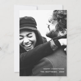 Eenvoudige, moderne, minimalistische fotokaart voo feestdagenkaart