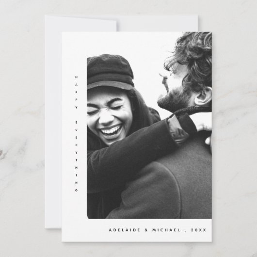 Eenvoudige, moderne, minimalistische fotokaart voo feestdagenkaart (Voorkant)