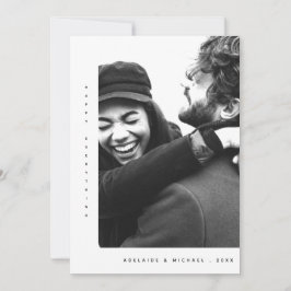 Eenvoudige, moderne, minimalistische fotokaart voo feestdagenkaart