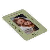 Eenvoudige, moderne, minimalistische fototrouwdatu magneet (Rechterzijde)