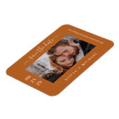 Eenvoudige, moderne, minimalistische fototrouwdatu magneet (Linkerzijde)