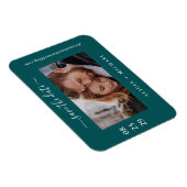 Eenvoudige, moderne, minimalistische fototrouwdatu magneet (Rechterzijde)