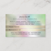 Eenvoudige, moderne, minimalistische holografisch aanbevelingskaartje (Achterkant)