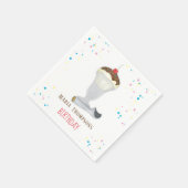 Eenvoudige, moderne, minimalistische ijskap op zat servet (Hoek)