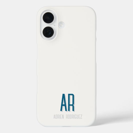 Eenvoudige Moderne Minimalistische Initialen iPhon Case-Mate iPhone Case (Achterkant)
