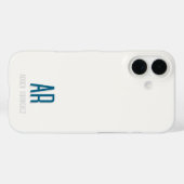 Eenvoudige Moderne Minimalistische Initialen iPhon Case-Mate iPhone Case (Achterkant (horizontaal))