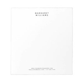 Eenvoudige, moderne minimalistische Kantoor Notitieblok