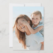 Eenvoudige moderne minimalistische kerstgroene fot feestdagenkaart (Achterkant)