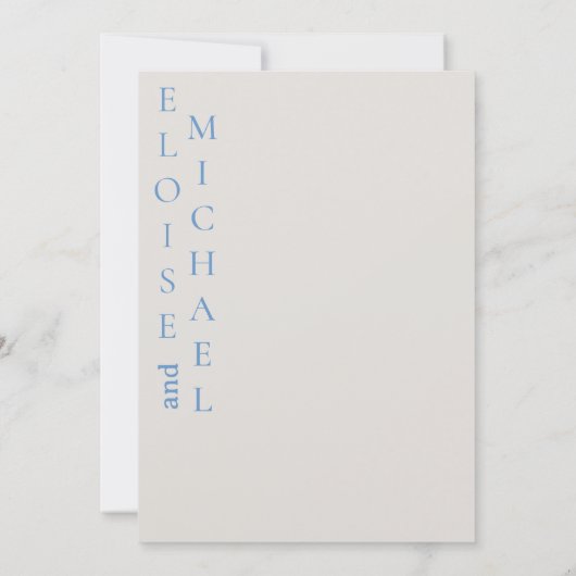 Eenvoudige moderne minimalistische koppels naam br kaart (Achterkant)