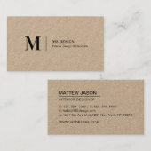 Eenvoudige, moderne, minimalistische Kraft-Visitek Visitekaartje (Voorkant / Achterkant)