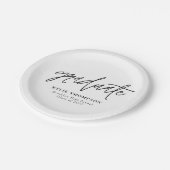 Eenvoudige Moderne Minimalistische Manuscript Grad Papieren Bordje (Gekanteld)