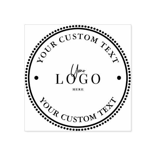 Eenvoudige Moderne Minimalistische Monogram Retour Rubberstempel (Afrduk)