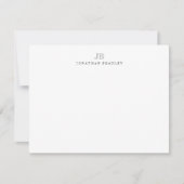 Eenvoudige, moderne, minimalistische monogrammen P Notitiekaartje (Voorkant)