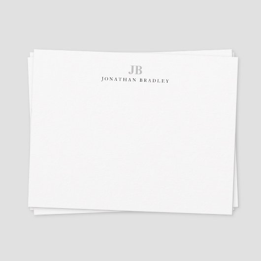 Eenvoudige, moderne, minimalistische monogrammen P Notitiekaartje