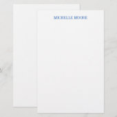 Eenvoudige Moderne Minimalistische Naam Briefpapier (Voorkant / Achterkant)
