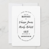 Eenvoudige, moderne minimalistische opslagdatum kaart (Voorkant)