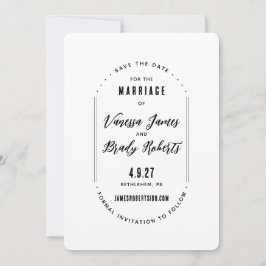 Eenvoudige, moderne minimalistische opslagdatum kaart