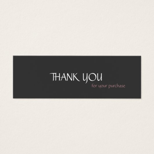 Eenvoudige moderne minimalistische orde dank u mini visitekaartjes (Voorkant)