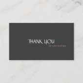 Eenvoudige moderne minimalistische orde dank u visitekaartje (Voorkant)
