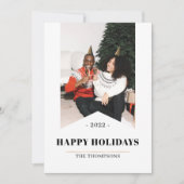 Eenvoudige Moderne Minimalistische Prettige Feestd Feestdagenkaart (Voorkant)