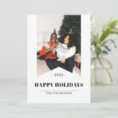 Eenvoudige Moderne Minimalistische Prettige Feestd Feestdagenkaart (Staand voorkant)