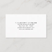 Eenvoudige moderne minimalistische professionele f visitekaartje (Achterkant)