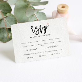 Eenvoudige Moderne Minimalistische RSVP Uitnodigin Notitiekaartje
