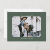 Eenvoudige moderne minimalistische schone Kerst-fo Briefkaart (Voorkant / Achterkant)