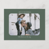 Eenvoudige moderne minimalistische schone Kerst-fo Briefkaart (Voorkant)