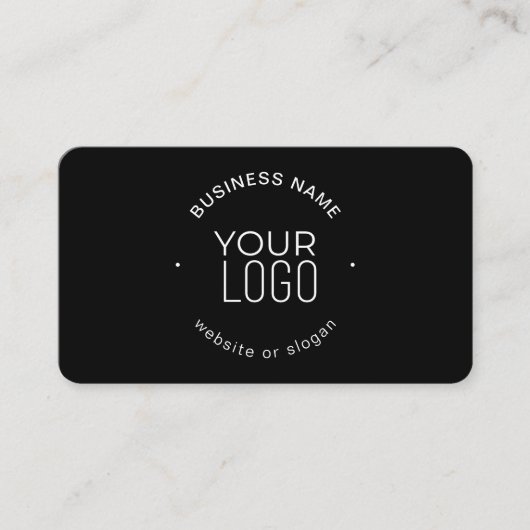 Eenvoudige moderne minimalistische sjabloon | zwar visitekaartje (Voorkant)