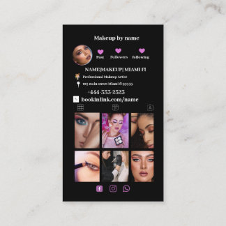 Eenvoudige moderne minimalistische sociale media visitekaartje