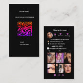 Eenvoudige moderne minimalistische sociale media visitekaartje (Voorkant / Achterkant)